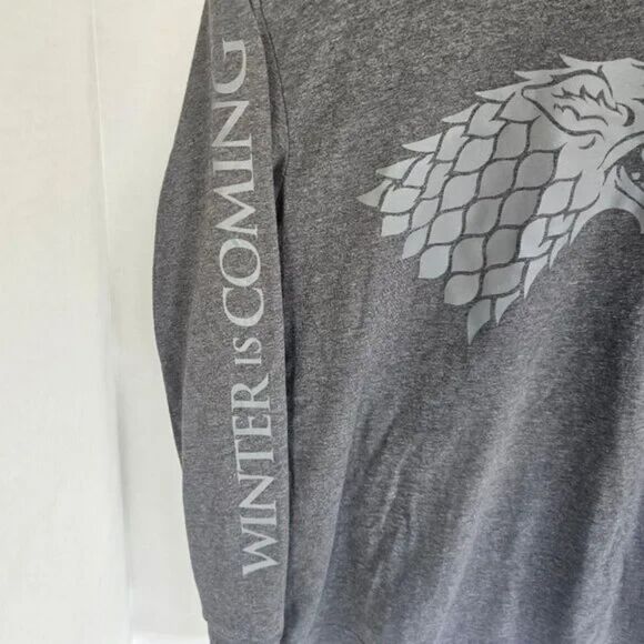 Game of Thrones House Stark “Winter Is Coming” Long Sleeve T-Shirt | Unisex - Picture 3 of 4